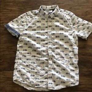 Bicycle print button down